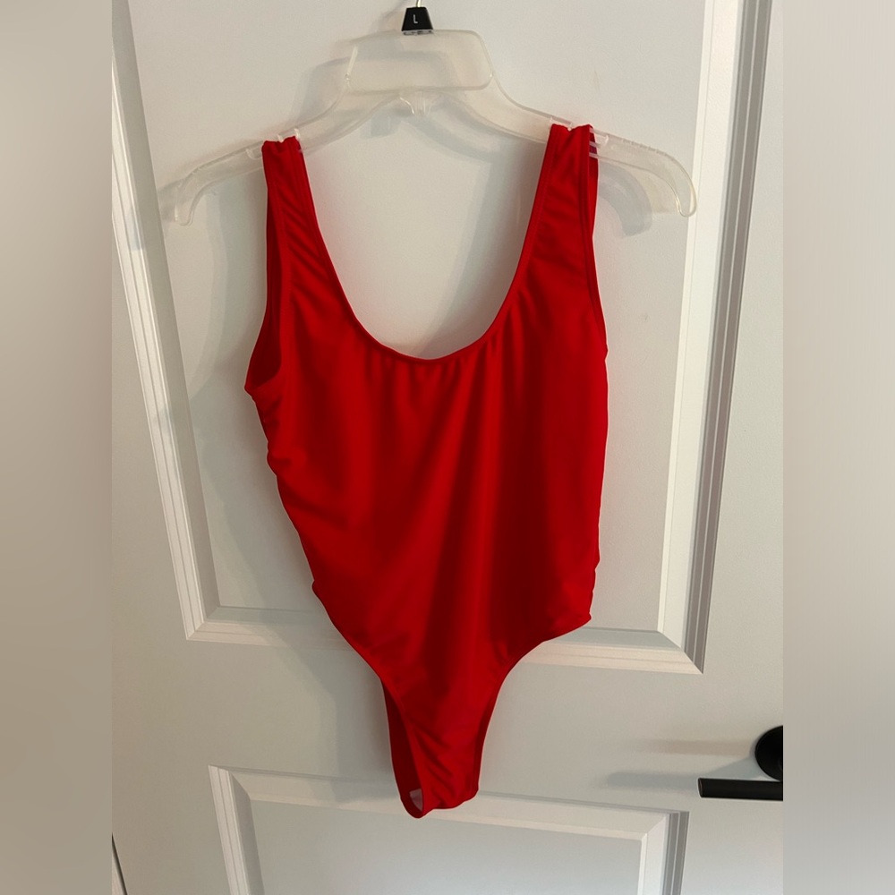 WTI Red Bathing Suit High Cut Size Small NWT’s